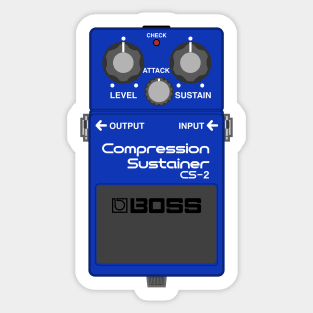 Boss CS-2 Compression Sustainer Guitar Effect Pedal Sticker